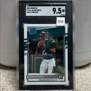 2020 Panini Donruss Optic Jalen Hurts Preview SGC 9.5